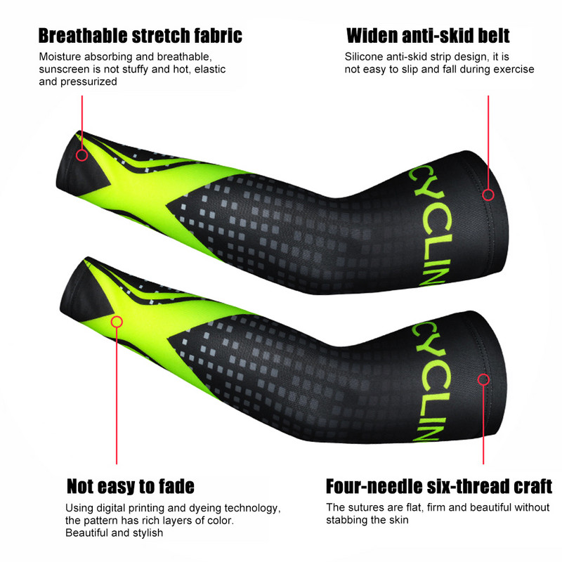 GOMOREON 1 pereche de mâneci de răcire pentru bărbați, femei, protecție solară UV, mâneci pentru tatuaj sport, pentru sport, ciclism, alergare, baschet