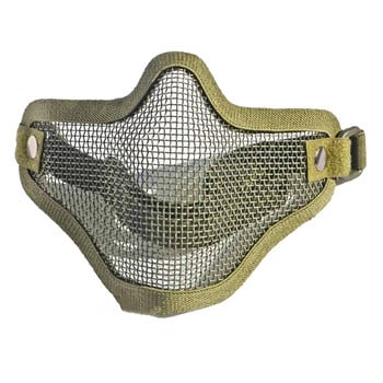 Ловна военна маска с половин покритие за лице, тактическа метална стоманена мрежа, външна мрежа, CS Wargame, колоездене, защитна еърсофт маска