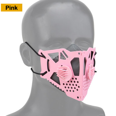 Taktikai félálarc cserélhető belső maszkkal Airsoft porálló maszk kerékpáros arcmaszkok Halloween film kellékek Cosplay