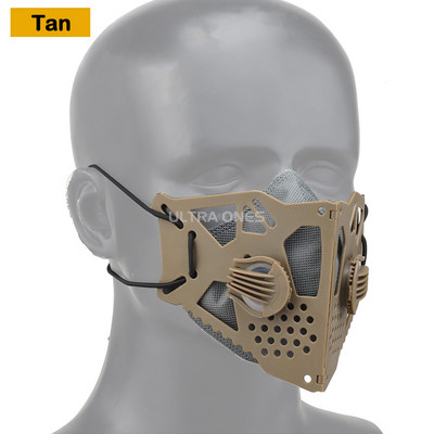 Taktikai félálarc cserélhető belső maszkkal Airsoft porálló maszk kerékpáros arcmaszkok Halloween film kellékek Cosplay