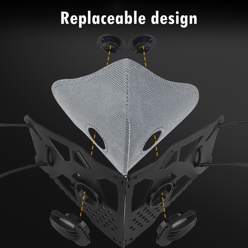 Taktikai félálarc cserélhető belső maszkkal Airsoft porálló maszk kerékpáros arcmaszkok Halloween film kellékek Cosplay