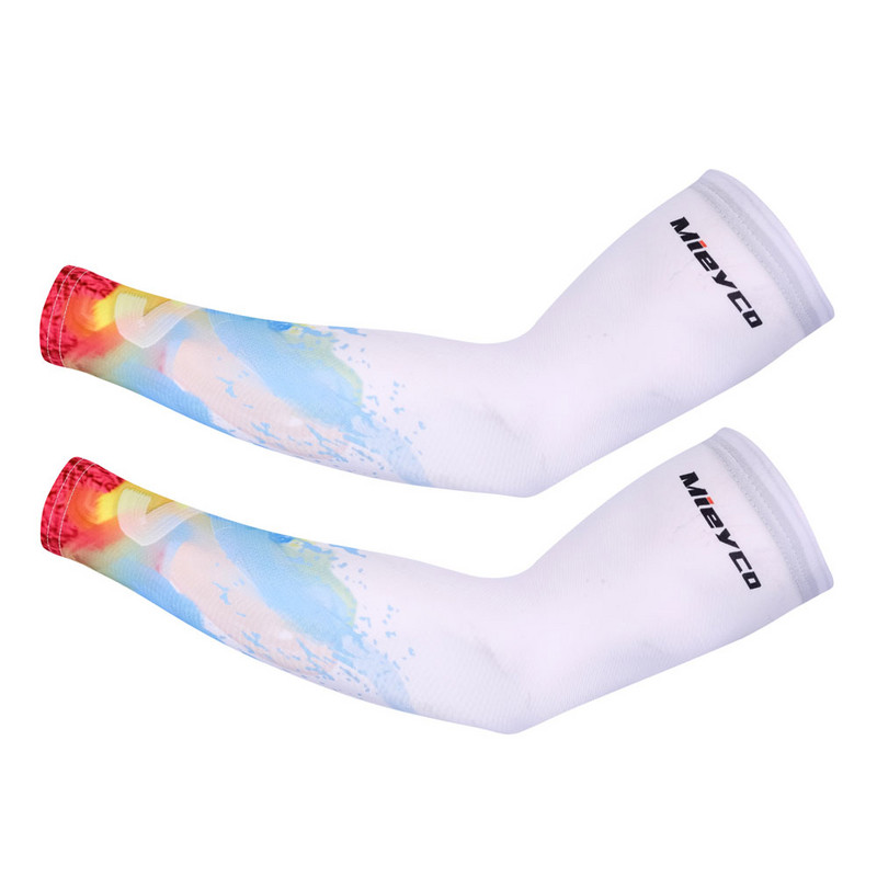1db UV védelem Futó kerékpáros kar melegítők kosárlabda röplabda kar ujjak kerékpár kerékpár karvédők golf sport könyökvédők
