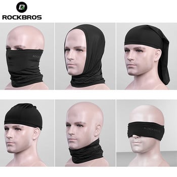 ROCKBROS Summer Ice Silk Cycling Face Mask Anti-UV Anti-sweat Дишаща бандана за бягане Слънцезащита Спортен шал Маска за лице