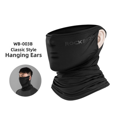 ROCKBROS Mască de față din mătase de gheață de vară pentru ciclism Anti-UV Anti-transpirație Bandană de alergare respirabilă Protecție solară Esarfă sportivă Mască de față