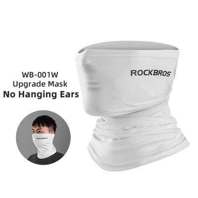 ROCKBROS Mască de față din mătase de gheață de vară pentru ciclism Anti-UV Anti-transpirație Bandană de alergare respirabilă Protecție solară Esarfă sportivă Mască de față