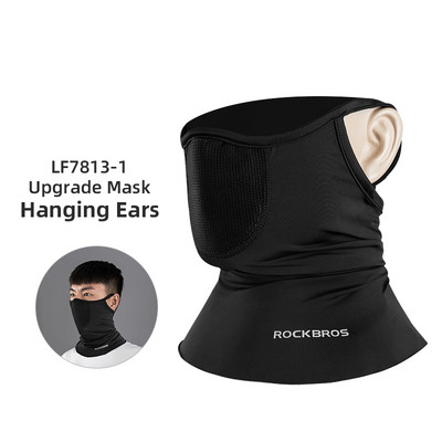 ROCKBROS Mască de față din mătase de gheață de vară pentru ciclism Anti-UV Anti-transpirație Bandană de alergare respirabilă Protecție solară Esarfă sportivă Mască de față