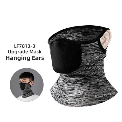 ROCKBROS Mască de față din mătase de gheață de vară pentru ciclism Anti-UV Anti-transpirație Bandană de alergare respirabilă Protecție solară Esarfă sportivă Mască de față