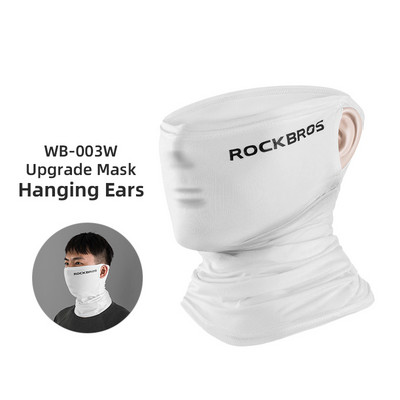 ROCKBROS Mască de față din mătase de gheață de vară pentru ciclism Anti-UV Anti-transpirație Bandană de alergare respirabilă Protecție solară Esarfă sportivă Mască de față