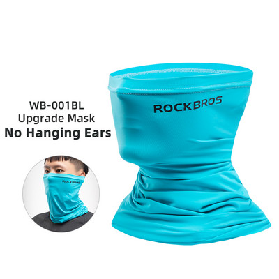 ROCKBROS Mască de față din mătase de gheață de vară pentru ciclism Anti-UV Anti-transpirație Bandană de alergare respirabilă Protecție solară Esarfă sportivă Mască de față