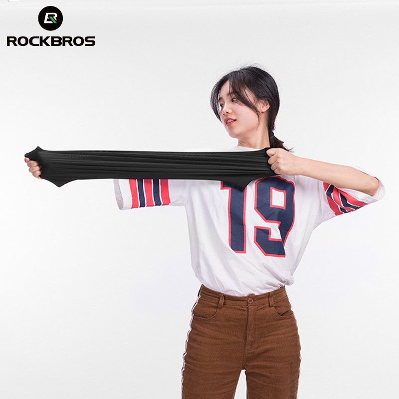 ROCKBROS Mască de față din mătase de gheață de vară pentru ciclism Anti-UV Anti-transpirație Bandană de alergare respirabilă Protecție solară Esarfă sportivă Mască de față