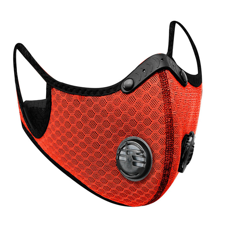 Rattasõidu näomask Aktiveeritud süsiniku kahe filtriga suusatreening Jooksmine õues Tuulekindel Tolmukindel tolmuvastane Jalgrattatarvikud