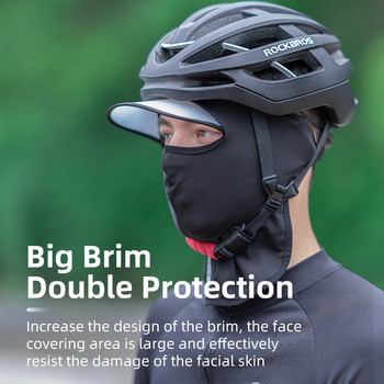 ROCKBROS Cycling Mask Summer Ice Silk Sun Protection Full Face Women Men Anti-UV Cover Cap Outdoor Sport Bandana Reathable Mask