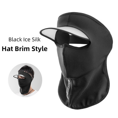 ROCKBROS rattamask suvine jääsiidist päikesekaitse kogu näonahale naistele meeste UV-vastane kattekork välispordi jaoks, Bandana hingav mask
