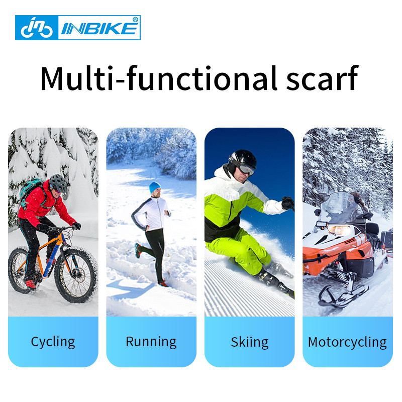 INBIKE Велосипедна маска за лице Зимна ветроустойчива поларена спортна маска за ски бягане Шал за врата Балаклава Мъжка дишаща велосипедна маска LF7291