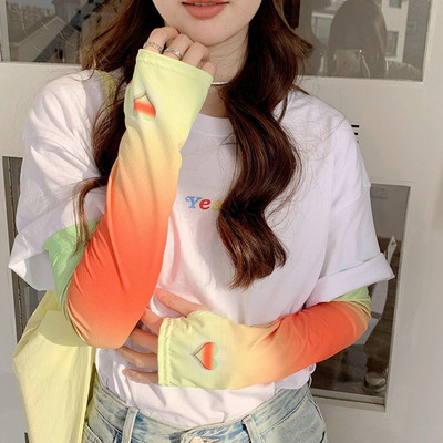 Jégkaros ujjú, bő női hosszú ujj nélküli, puha fényvédő vezetés kerékpáros kesztyűk légáteresztő hideg ujjú futósportruházat