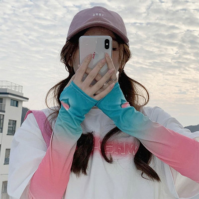 Jégkaros ujjú, bő női hosszú ujj nélküli, puha fényvédő vezetés kerékpáros kesztyűk légáteresztő hideg ujjú futósportruházat