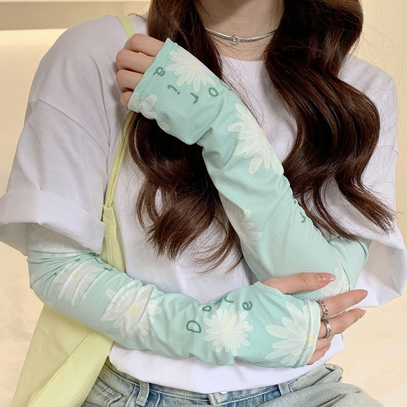 Jégkaros ujjú, bő női hosszú ujj nélküli, puha fényvédő vezetés kerékpáros kesztyűk légáteresztő hideg ujjú futósportruházat