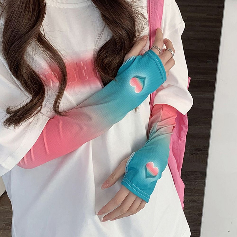 Jégkaros ujjú, bő női hosszú ujj nélküli, puha fényvédő vezetés kerékpáros kesztyűk légáteresztő hideg ujjú futósportruházat