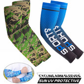 1paar Jalgrattakäevarrukad Päikesekaitse Hingav välisport Jooks Ice Silk UV-vastane Mugav Varrukas Naised Mehed