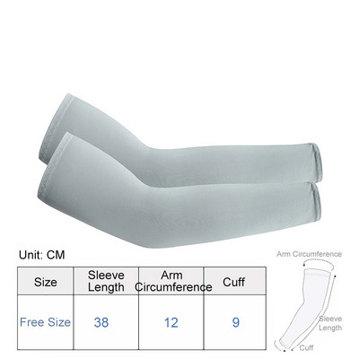 1paar Jalgrattakäevarrukad Päikesekaitse Hingav välisport Jooks Ice Silk UV-vastane Mugav Varrukas Naised Mehed