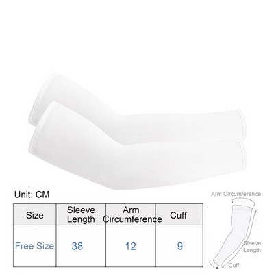 1paar Jalgrattakäevarrukad Päikesekaitse Hingav välisport Jooks Ice Silk UV-vastane Mugav Varrukas Naised Mehed