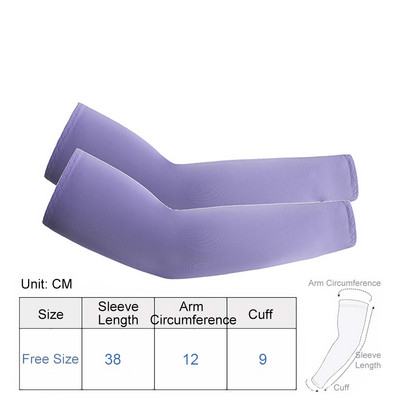 1paar Jalgrattakäevarrukad Päikesekaitse Hingav välisport Jooks Ice Silk UV-vastane Mugav Varrukas Naised Mehed