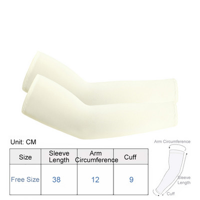 1paar Jalgrattakäevarrukad Päikesekaitse Hingav välisport Jooks Ice Silk UV-vastane Mugav Varrukas Naised Mehed