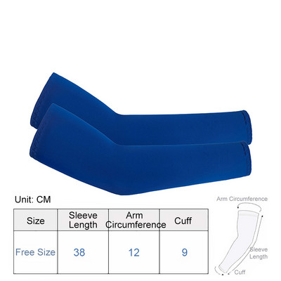 1paar Jalgrattakäevarrukad Päikesekaitse Hingav välisport Jooks Ice Silk UV-vastane Mugav Varrukas Naised Mehed