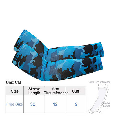 1paar Jalgrattakäevarrukad Päikesekaitse Hingav välisport Jooks Ice Silk UV-vastane Mugav Varrukas Naised Mehed