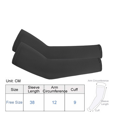 1paar Jalgrattakäevarrukad Päikesekaitse Hingav välisport Jooks Ice Silk UV-vastane Mugav Varrukas Naised Mehed