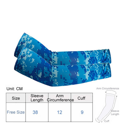 1paar Jalgrattakäevarrukad Päikesekaitse Hingav välisport Jooks Ice Silk UV-vastane Mugav Varrukas Naised Mehed