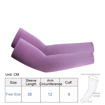 1paar Jalgrattakäevarrukad Päikesekaitse Hingav välisport Jooks Ice Silk UV-vastane Mugav Varrukas Naised Mehed