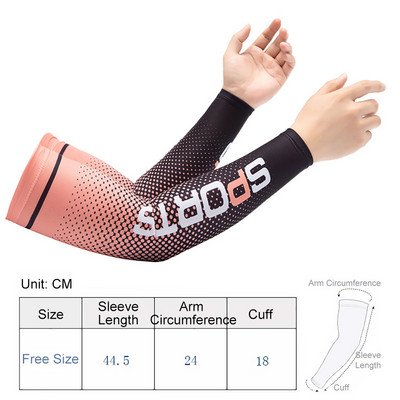 1paar Jalgrattakäevarrukad Päikesekaitse Hingav välisport Jooks Ice Silk UV-vastane Mugav Varrukas Naised Mehed