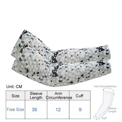 1paar Jalgrattakäevarrukad Päikesekaitse Hingav välisport Jooks Ice Silk UV-vastane Mugav Varrukas Naised Mehed