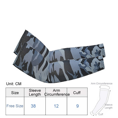 1paar Jalgrattakäevarrukad Päikesekaitse Hingav välisport Jooks Ice Silk UV-vastane Mugav Varrukas Naised Mehed