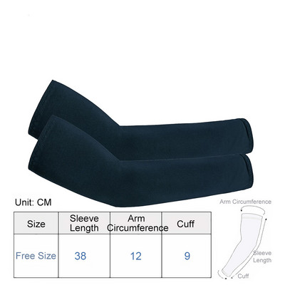 1paar Jalgrattakäevarrukad Päikesekaitse Hingav välisport Jooks Ice Silk UV-vastane Mugav Varrukas Naised Mehed