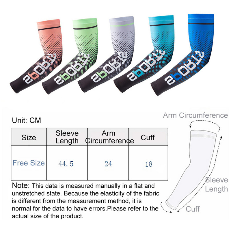 1paar Jalgrattakäevarrukad Päikesekaitse Hingav välisport Jooks Ice Silk UV-vastane Mugav Varrukas Naised Mehed