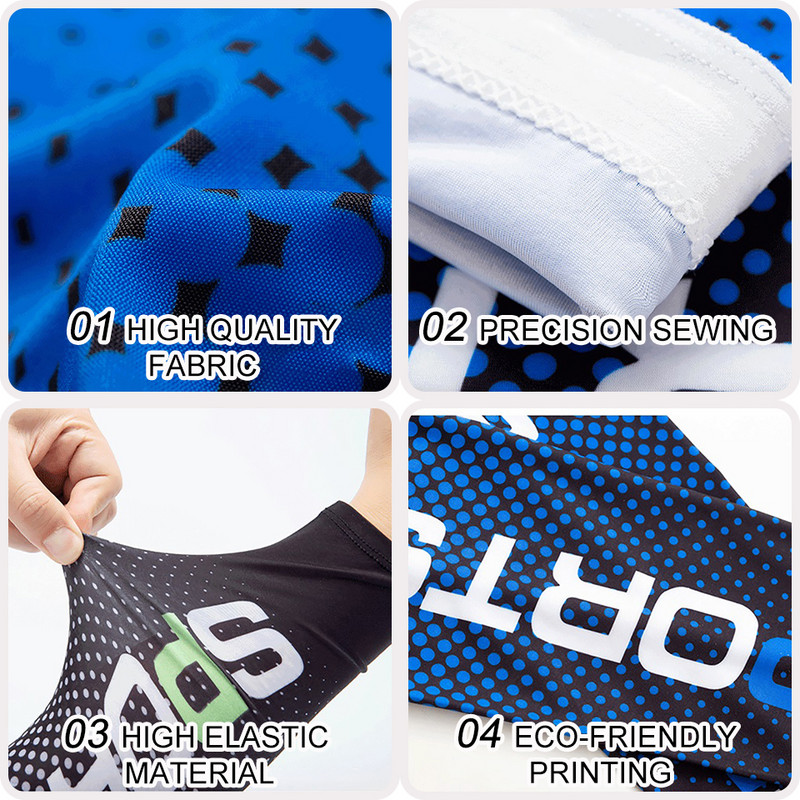 1paar Jalgrattakäevarrukad Päikesekaitse Hingav välisport Jooks Ice Silk UV-vastane Mugav Varrukas Naised Mehed