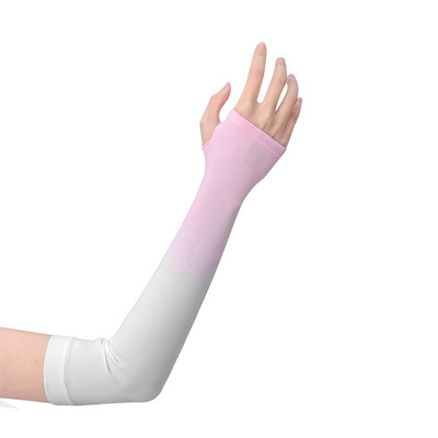 Mâneci de protecție unisex pentru braț Încălzitor cu protecție UV pentru soare Mâneci pentru braț din mătase de gheață pentru răcire pentru braț Golf Ciclism Alergare Pescuit Mâneci pentru braț