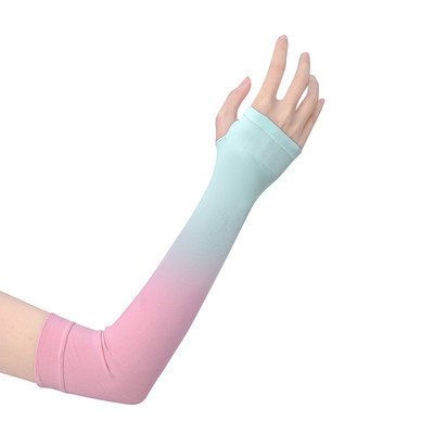 Mâneci de protecție unisex pentru braț Încălzitor cu protecție UV pentru soare Mâneci pentru braț din mătase de gheață pentru răcire pentru braț Golf Ciclism Alergare Pescuit Mâneci pentru braț