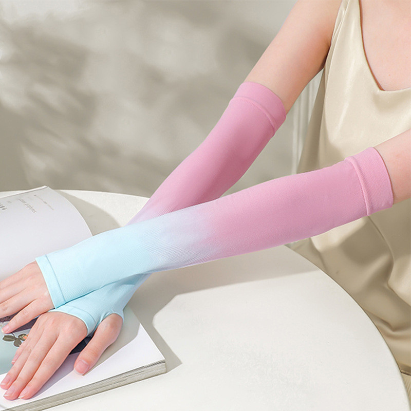 Mâneci de protecție unisex pentru braț Încălzitor cu protecție UV pentru soare Mâneci pentru braț din mătase de gheață pentru răcire pentru braț Golf Ciclism Alergare Pescuit Mâneci pentru braț