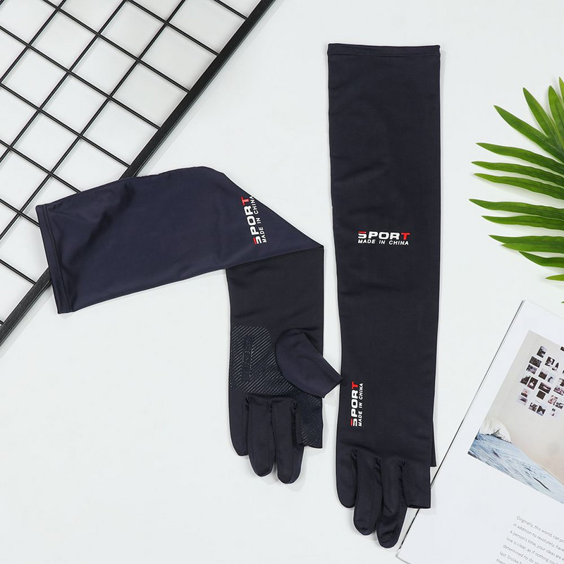Öt ujjas jégkar ujjak napvédő lélegző karmelegítő kültéri sport lovaglás futás Cool selyem kar hüvely