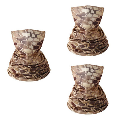 3 bucăți multifuncționale cu protecție UV eșarfă Tub pentru încălzirea gâtului Pescuit în aer liber Drumeții Ciclism Față Cap Wrap Cover Bandana Bandă pentru cap