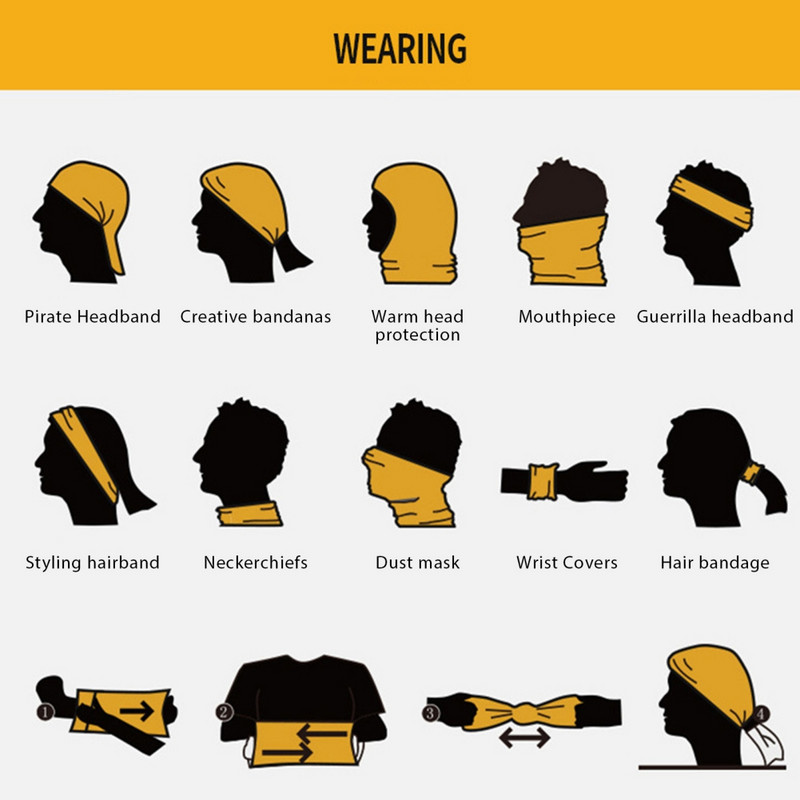 3 bucăți multifuncționale cu protecție UV eșarfă Tub pentru încălzirea gâtului Pescuit în aer liber Drumeții Ciclism Față Cap Wrap Cover Bandana Bandă pentru cap