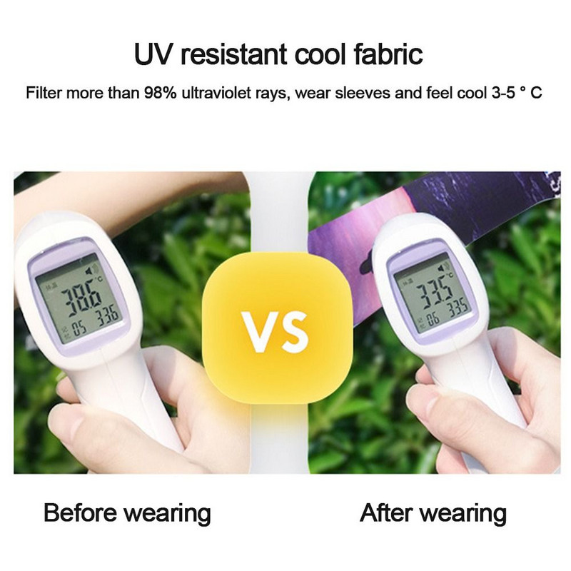 2db Unisex hűtőkar ujjak huzat női férfi sport futás UV fényvédő kesztyű kültéri horgászat kerékpáros kar ujjak