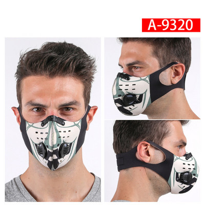 Jalgratta näomask filtriga Korduvkasutatav mask näo tolmumaski jaoks, aktiivsöega 5-kihiline filtreerimisplokk Pm 2,5 rattamask