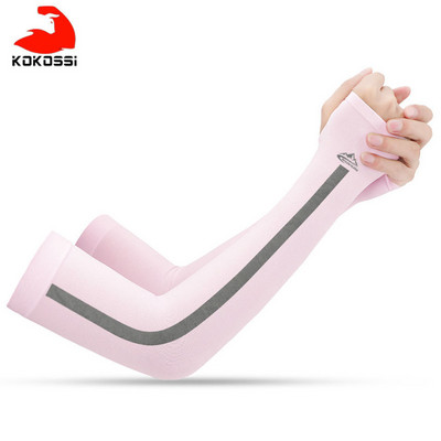 KoKossi jégszövet kar ujjak manga melegítők nyári sportok UV védelem futás kerékpározás vezetés fényvisszaverő fényvédő szalagok