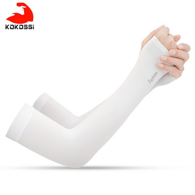 KoKossi jégszövet kar ujjak manga melegítők nyári sportok UV védelem futás kerékpározás vezetés fényvisszaverő fényvédő szalagok
