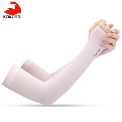 KoKossi jégszövet kar ujjak manga melegítők nyári sportok UV védelem futás kerékpározás vezetés fényvisszaverő fényvédő szalagok