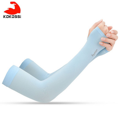 KoKossi jégszövet kar ujjak manga melegítők nyári sportok UV védelem futás kerékpározás vezetés fényvisszaverő fényvédő szalagok